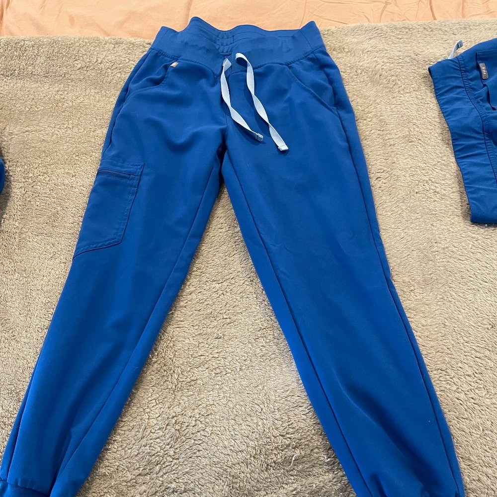 FIGS Zamora Jogger Scrub Pants Royal Blue XS Petite